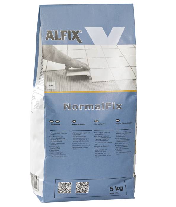 Alfix NormalFix fliseklæber - grå - 5 kg